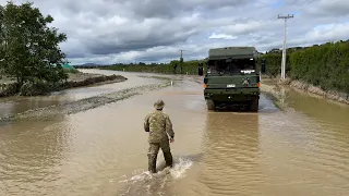 New Zealand Army: Resupplying Moteo Marae, near Napier (Cyclone Gabrielle)