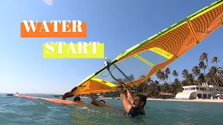 How to water start in windsurfing! The easy way to get there.