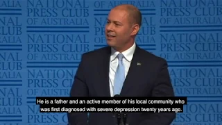 Treasurer Josh Frydenberg on mental health at his National Press Club address on 3 April 2019