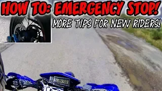 How to: EMERGENCY STOP on a MOTORCYCLE!