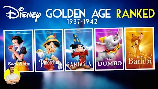 DISNEY GOLDEN AGE (1937-1942) - All 5 Movies Ranked Worst to Best