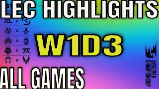 LEC Highlights ALL GAMES W1D3 Summer 2023 | Week 1 Day 3