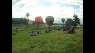 Bristol Balloon Fiesta, 10-08-2013, Morning Mass Accent. Time-Lapse on GoPro Hero 2