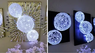 DIY 3D YARN WALL DECOR |EASY HOME DECORATING IDEA 2019