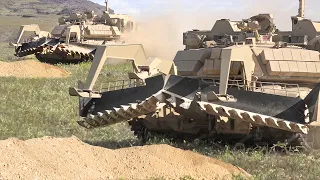 Monstrously Powerful Modified US M1 Abrams in Action Against Hidden Mines