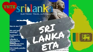 SRI LANKA ETA Touristenvisum 30 Tage online visa application Erklärung Tutorial