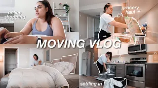 MOVING VLOG #3 | unpacking, settling in, online shop with me for organization pieces