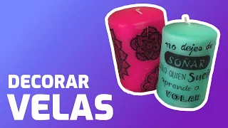 Tutorial para DECORAR Velas 🕯️con PAPEL DE SEDA 😍