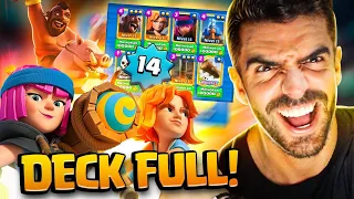 MEU PRIMEIRO DECK NÍVEL MÁXIMO ( 14 NO CLASH ROYALE!)