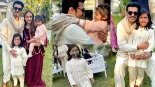 Beautiful Pictures of Shahzad Sheikh with his Wife and Kids at a Recent Wedding