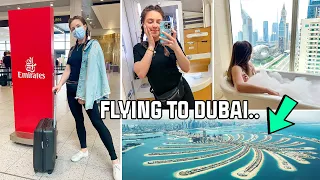 Flying To Dubai For The First Time! Travel Vlog and Room Tour !!