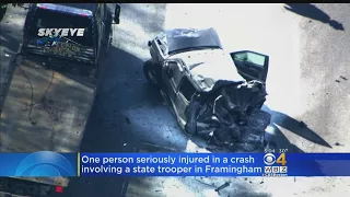 1 Seriously Injured In Crash Involving State Trooper On Mass Pike