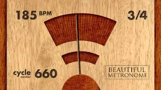 185 BPM 3/4 Wood Metronome HD