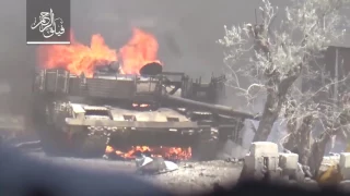 TOW destroyed the T-72 tank  in eastern Damascus