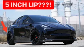 The craziest Wheel Setup on a Tesla Model Y!