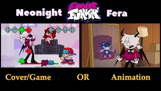 FNF Attack but Every Turn a Different Cover is Used | Game Neonight vs Fera Animation