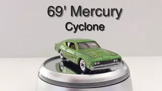 Custom Hot Wheels Customized 69' Mercury Cyclone Lean Green Machine