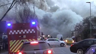 Large industrial Fire in Tottenham - Emergency Services Responding + on scene