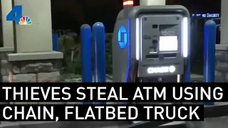 Debris Leads Police to Suspects After ATM Stolen Using Chains in West Covina | NBCLA