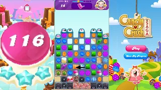 Candy crush saga level 116 । Tough level। No boosters। Candy crush 116 help। Sudheer CC Gaming