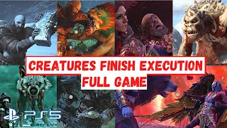 Full Game - All Creatures Finish Execution Animation - GOD OF WAR RAGNAROK -  PS5