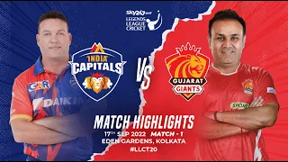 India Capitals vs Gujarat Giants | LLCT20 Highlights | Gujarat Giants Won by 3 Wickets | Eden Garden