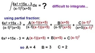 Calculus: Integration - Partial Fractions (4 of 16) Case 2: Repeated Linear Factors