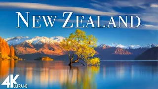 FLYING OVER NEW ZEALAND 4K UHD - Relaxing Music With Stunning Beautiful Nature 4K Video Ultra HD