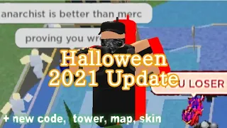 Tower Battles 2021 Halloween Update - Anarchist Tower Review (+ Strategy)