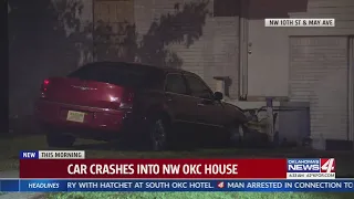 Car crashed into house in NW Oklahoma City