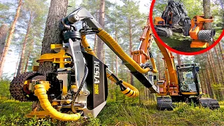 Dangerous Fast Destroy Big Tree Machine Working !  Heavy Biggest Excavator Cutting Tree (Machine)