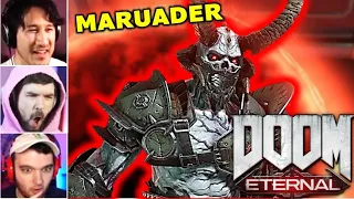 GAMERS REACT To The MARAUDER || DOOM Eternal Reaction