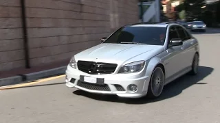 THE LOUDEST Mercedes C63 AMG in Monaco | BRUTAL SOUND!