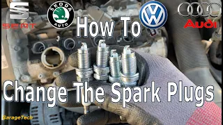 How to change the Spark Plugs without the coil pack removal tool. 1.4 1.6  VW Audi Seat Skoda. Golf
