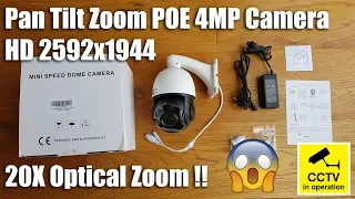 Anpviz PTZ IP Security Camera, H.265 4MP PoE IP Dome Camera, HD 2592x1944 Pan Tilt 20x Optical Zoom