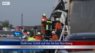 12.5.2015 (N) Lkw rast in Stauende: Zwei Tote und mehrere Verletzte