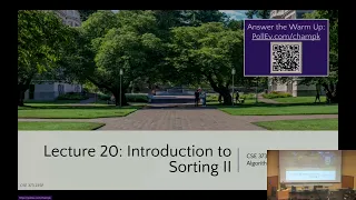 [CSE 373 WI24] Lecture 20: More Sorting Algorithms