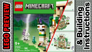 PREVIEW: 21250, LEGO MINECRAFT, The Iron Golem Fortress​ & Building Instructions! LEGO 2023