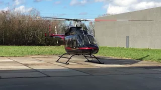 Brand new Bell 407GXP start-up, take-off and departure