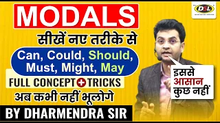 Modals In English Grammar | Full Concept + Tricks | May, Can, Could, Might, Should | Dharmendra Sir