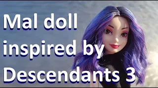 DESCENDANTS 3 MAL DOLL: Disney Doll custom + hair reroot