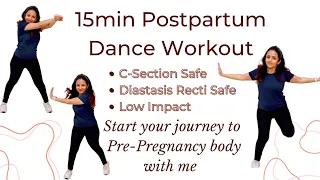 15 mins Postpartum Zumba workout | C-Section Safe | Low Impact | Diastasis Recti Safe|G Fit by Geetz