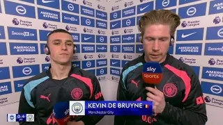 Kevin De bruyne & Phil Foden Post Match Interview | Brighton 0-4 Manchester City