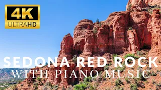 Arizona - Sedona Red Rock State Park 4K [Ultra HD] - Drone view with relaxing Piano Music