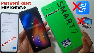 Infinix Smart 7 ka pattern/pin lock kaise tode | infinix smart 7 Frp bypass Android 12  | NO XSHARE