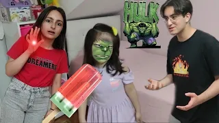 نواف يتحكم في لانا وماتقول لا !/ZEYNEP HİRANUR HULK DÖNÜŞMÜŞ ENES/CADI TEYZE