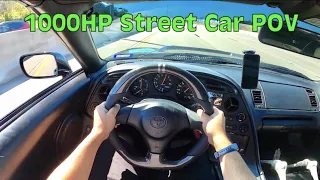 Taking My 1000+HP Supra Out For A Fun Cruise - Recording People's Reactions - MK4 Supra POV Driving.