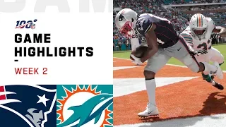 Patriots vs. Dolphins Week 2 Highlights | NFL 2019