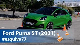 Ford Puma ST (2021) - Maniobra de esquiva (moose test) y eslalon | km77.com