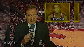 Bulls-Pistons Brawl in 1989 Season Game, Isiah Thomas Fractured His Hand! (1989.04.07)